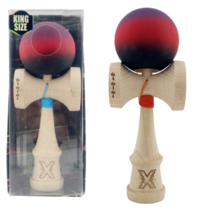 “Kendama X Original”, Профессиональная, Flippy, Металлический подшипник, Веревка 55 см, Большие Чашки, 7 х 6 х 18 см, фиолетово-красный градиент