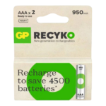 Батарейка GP ReCyko AAA 950 мАч, перезаряжаемые, 2 шт.