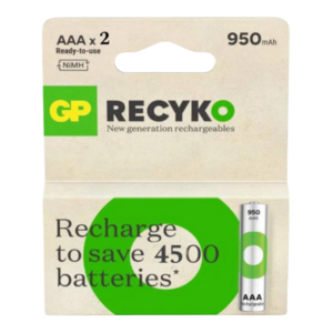 Батарейка GP ReCyko AAA 950 мАч, перезаряжаемые, 2 шт.