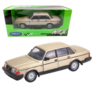 Коллекционный автомобиль Volvo 240 GL 1:24 Welly, золотой