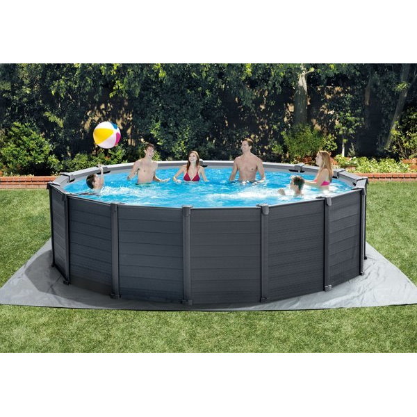 INTEX Бассейн GRAPHITE GRAY PANEL 478Х124cm, 16805Л, металлический каркас — изображение 2
