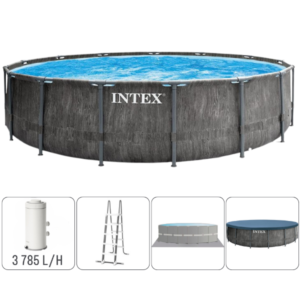 INTEX Бассейн GREYWOOD PRISM FRAME PREMIUM 457?122см, 16805Л, металлический каркас
