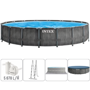INTEX Бассейн GREYWOOD PRISM FRAME PREMIUM 549х122см, 24311Л, металлический каркас