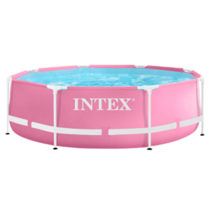 INTEX Бассейн Pink Metal Frame 244х76см, 2843Л, металлический каркас