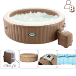 INTEX Надувной СПА джакузи “Sahara Tan Round Bubble Spa” 236х71см, 1339Л, 8-и местный