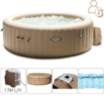 INTEX Надувной СПА джакузи “Bubble Massage” 216х71см, 1098Л, 6-местный