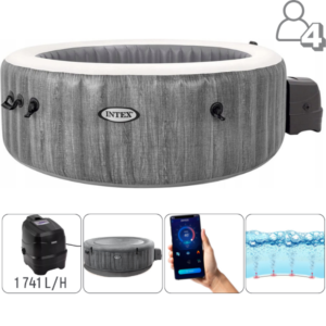INTEX Надувной СПА джакузи “Greywood Deluxe” 196х71см, 795Л, 4-х местный