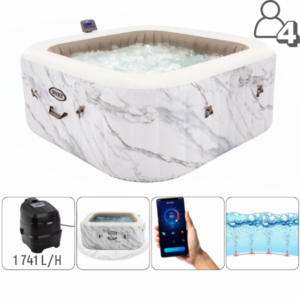 INTEX Надувной СПА джакузи “Calacatta Dual Zone Deluxe” 175?71см, 795Л, 4-х местный