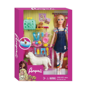 Игровой набор “Кукла с набором для домашних животных”, в сарафане
