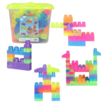 Конструктор Ведёрко с неоновыми блоками “Play Blox”, 107 элем.
