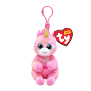 Брелочек – Розовый единорог 12 см (Beanie boos clip)