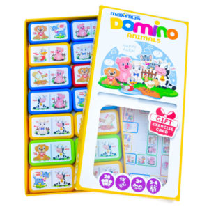 Настольная игра “Разноцветное домино с животными”, 28 карточек