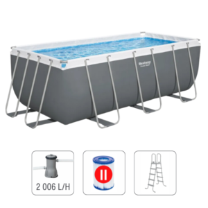 Bestway Бассейн Power Steel 412x201x122cm, 8124Л, метал каркас