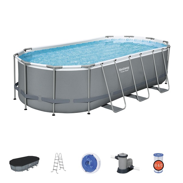 Bestway Бассейн Power Steel Oval 549x274x122cm, 13430Л, метал каркас — изображение 3