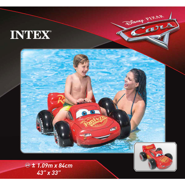 INTEX Надувной матрас-плот “Тачки” с ручкой, 109х84 см, 3+ — изображение 4
