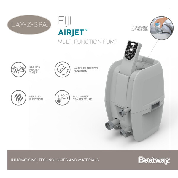 Bestway Надувной СПА джакузи Fiji AirJet 180х66см, 669Л, 2-4-x местный — изображение 9