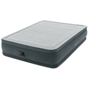 INTEX Надувная кровать “Velur Comfort-Plush” 152х203х46 см, встр.нас. 220В, до 272кг