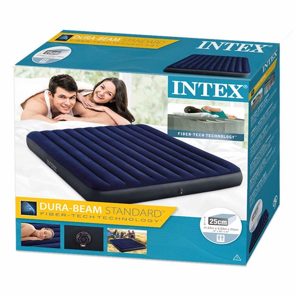 INTEX Надувной матрас “Velur Classic” 183?203?25 см, до 272 кг — изображение 5