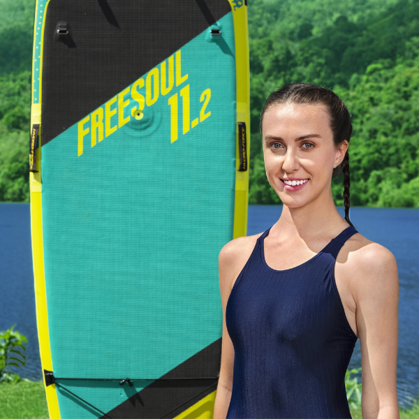 Bestway SUP-доска 2 в 1 Freesoul Tech Convertible 340 х 89 х 15 см с сиденьем, веслом, насосом — изображение 42