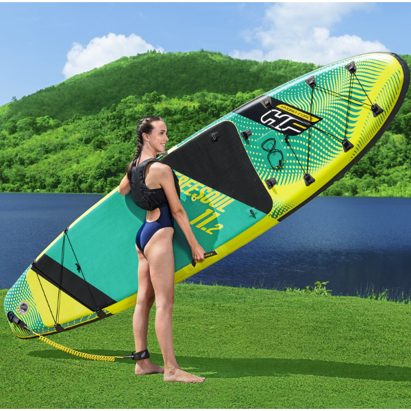 Bestway SUP-доска 2 в 1 Freesoul Tech Convertible 340 х 89 х 15 см с сиденьем, веслом, насосом — изображение 32