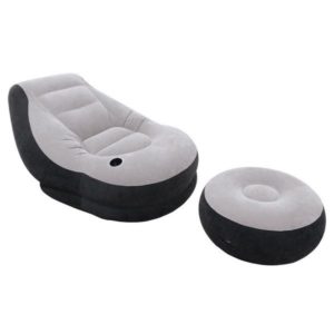 INTEX Надувное кресло с пуфом VELUR ULTRA LOUNGE (Chair & Ottoman) 99x130x76cm / 64x28cm