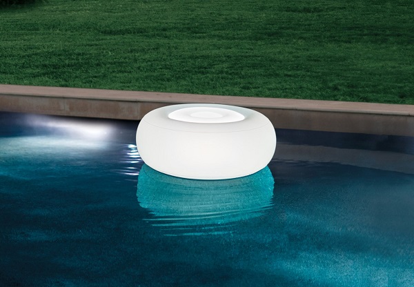 INTEX Надувной пуфик с LED подсветкой 86х33 см на аккумуляторах, с зарядкой от USB — изображение 10