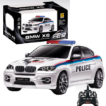 BMW X6 1:24 полицейская машина на пульте управления, 2 цвета