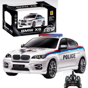 BMW X6 1:24 полицейская машина на пульте управления, 2 цвета