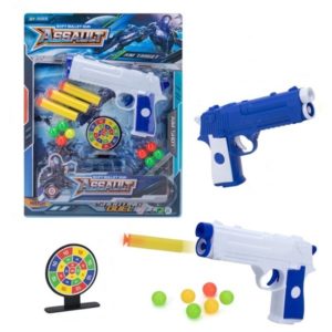 Игровой набор с пистолетом, пулями и мишенью (2 цвета)