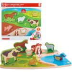Деревянный пазл “Животные на ферме”