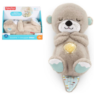 Плюшевый звуковой малыш-выдра Fisher-Price успокой и прижмись