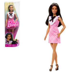 Кукла Barbie “Модница брюнетка в клетчатом платье”