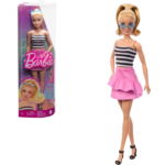 Кукла Barbie “Модница в полосатом топе и розовой юбке”