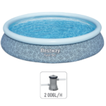 Bestway Надувной бассейн Fast Set с фильтрующим насосом, 396х84 см, 7340 Л