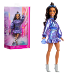 Кукла Barbie “Модница в глянцевом фиолетовом платье”