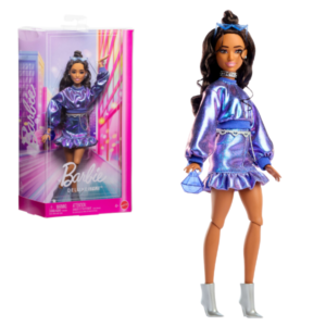 Кукла Barbie “Модница в глянцевом фиолетовом платье”