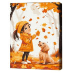 Картина по номерам 30*40 см (без упаковки) – Осенняя прогулка с другом
