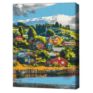 Картина по номерам 30*40 см (без упаковки) – Красочная деревня