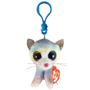 Брелочек – Разноцветный котенок HEATHER 12 см (Beanie Boos clip)