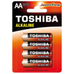Батарейки щелочные Toshiba, тип АА, Блистер 4 шт. (LR 6)