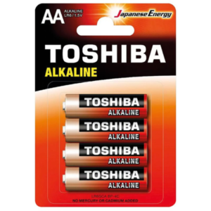 Батарейки щелочные Toshiba, тип АА, Блистер 4 шт. (LR 6)